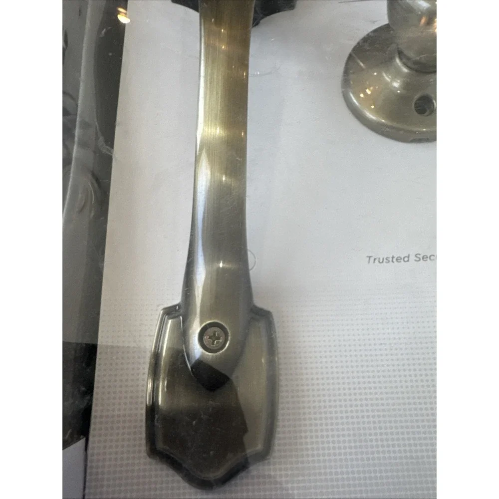 Kwikset Belleview Single Cylinder Antique Brass Handle Set‎ 96870 098